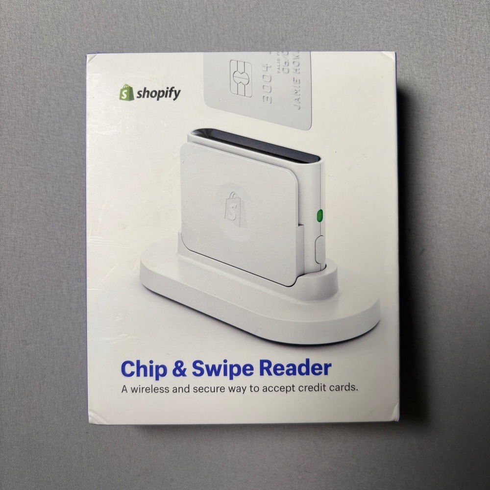 Shopify Chip & Swipe Reader S1701 Wireless Bluetooth POS Card Reader White